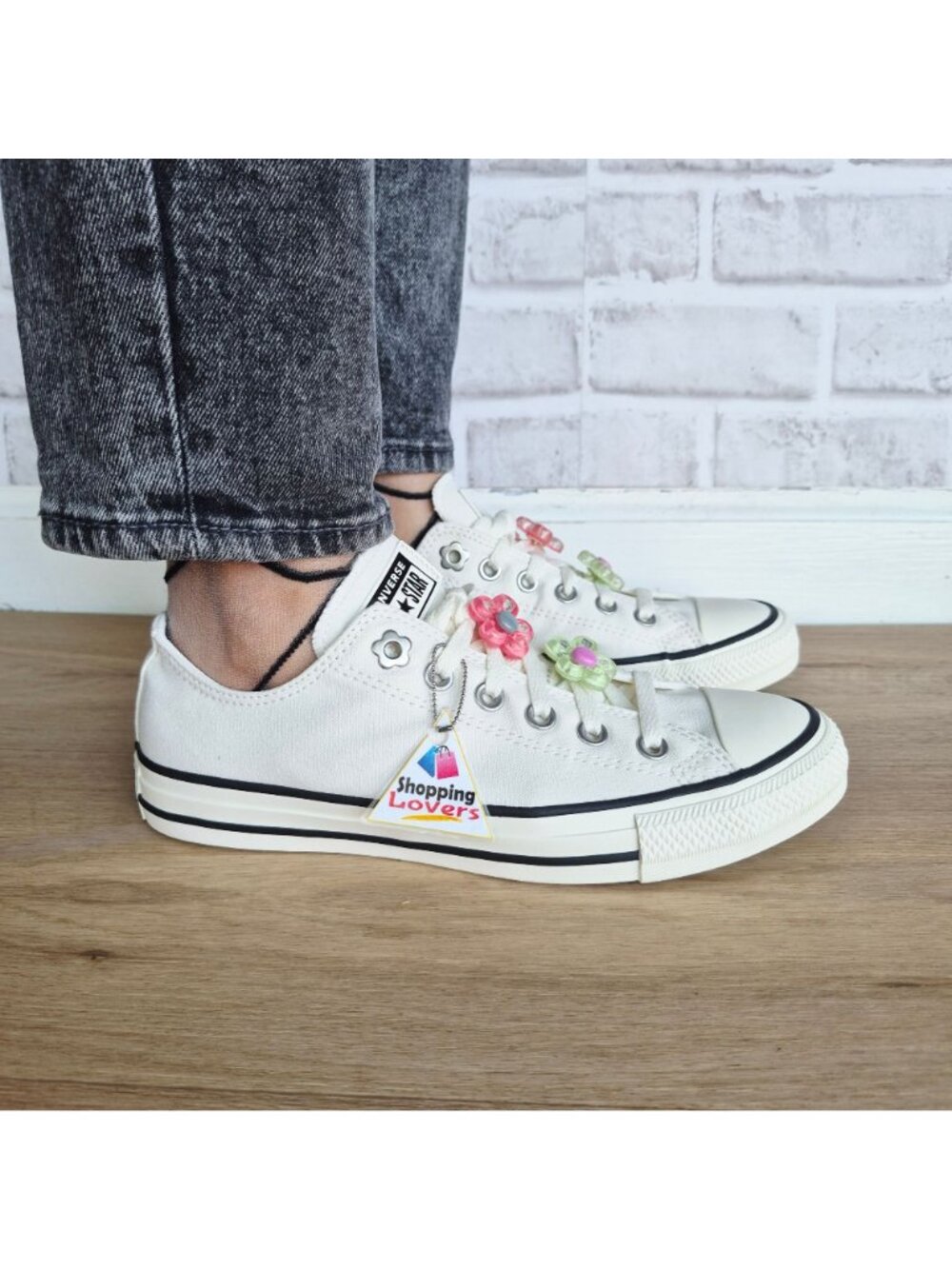 ⭐Converse Chuck Taylor Floral Accents Size 6.5 Men's shoes Sneaker White A19915C - Picture 5 of 9